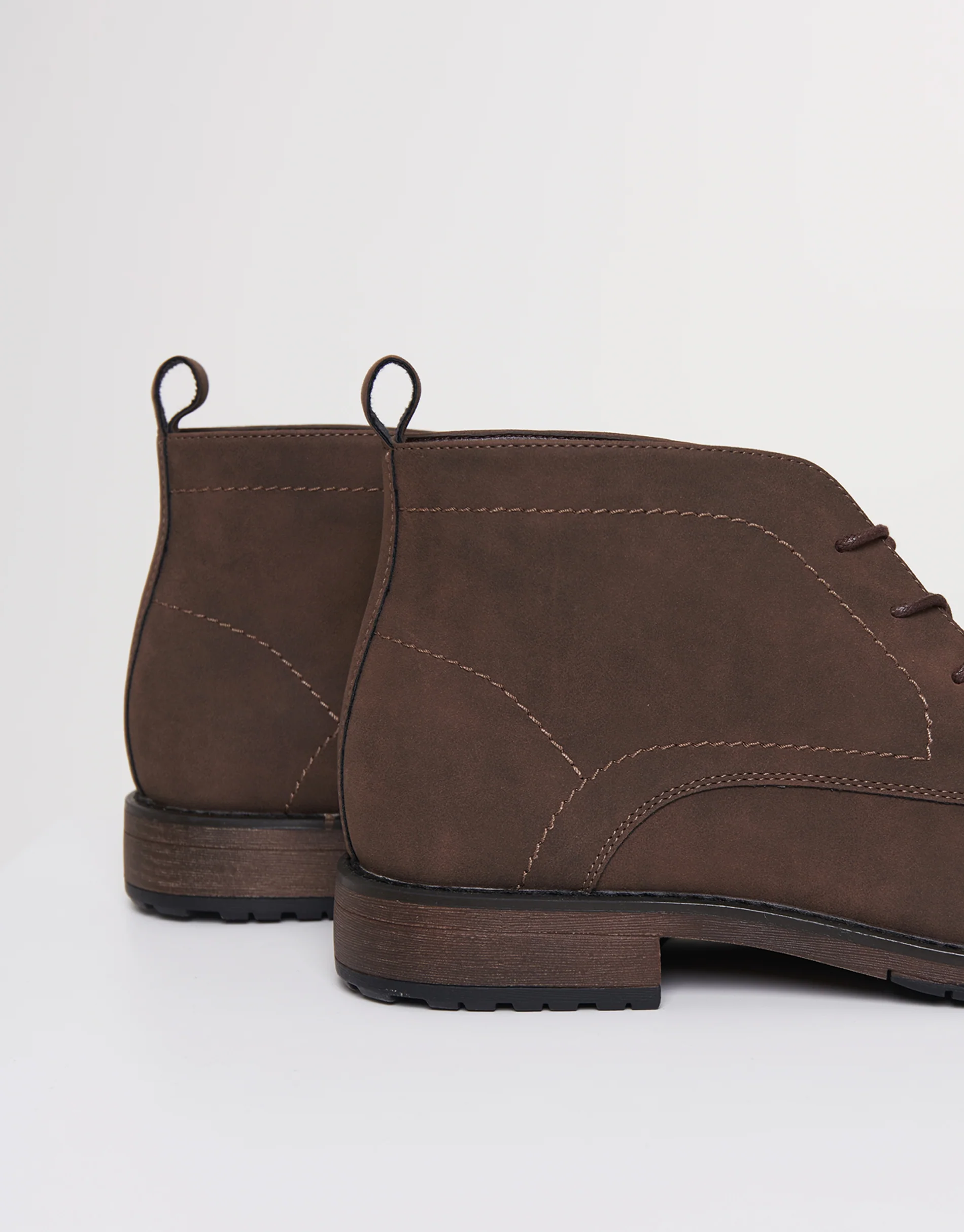 Faux Suede Chukka Boots in Brown - Image 4