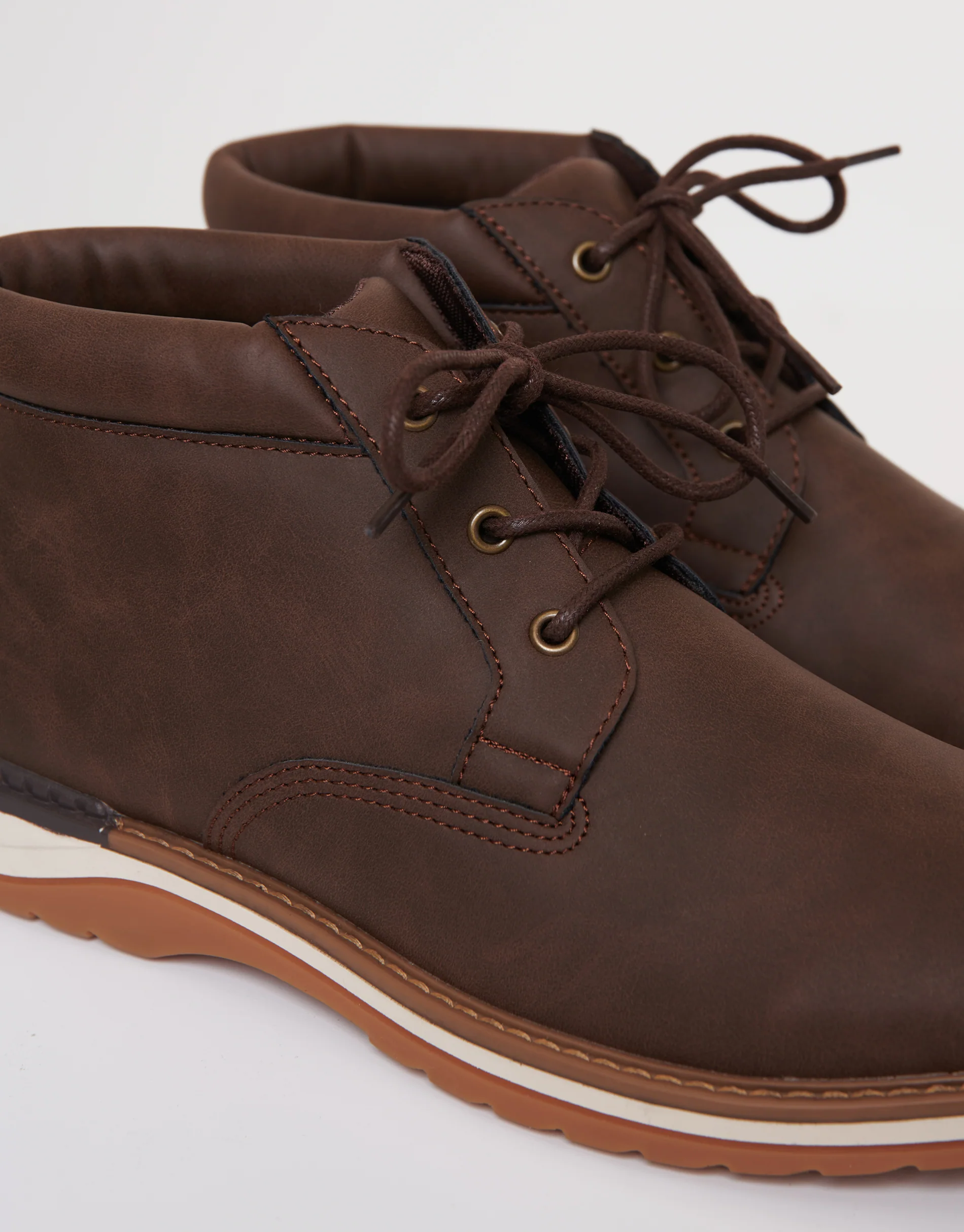 Lace Up Boots in Brown - Image 3