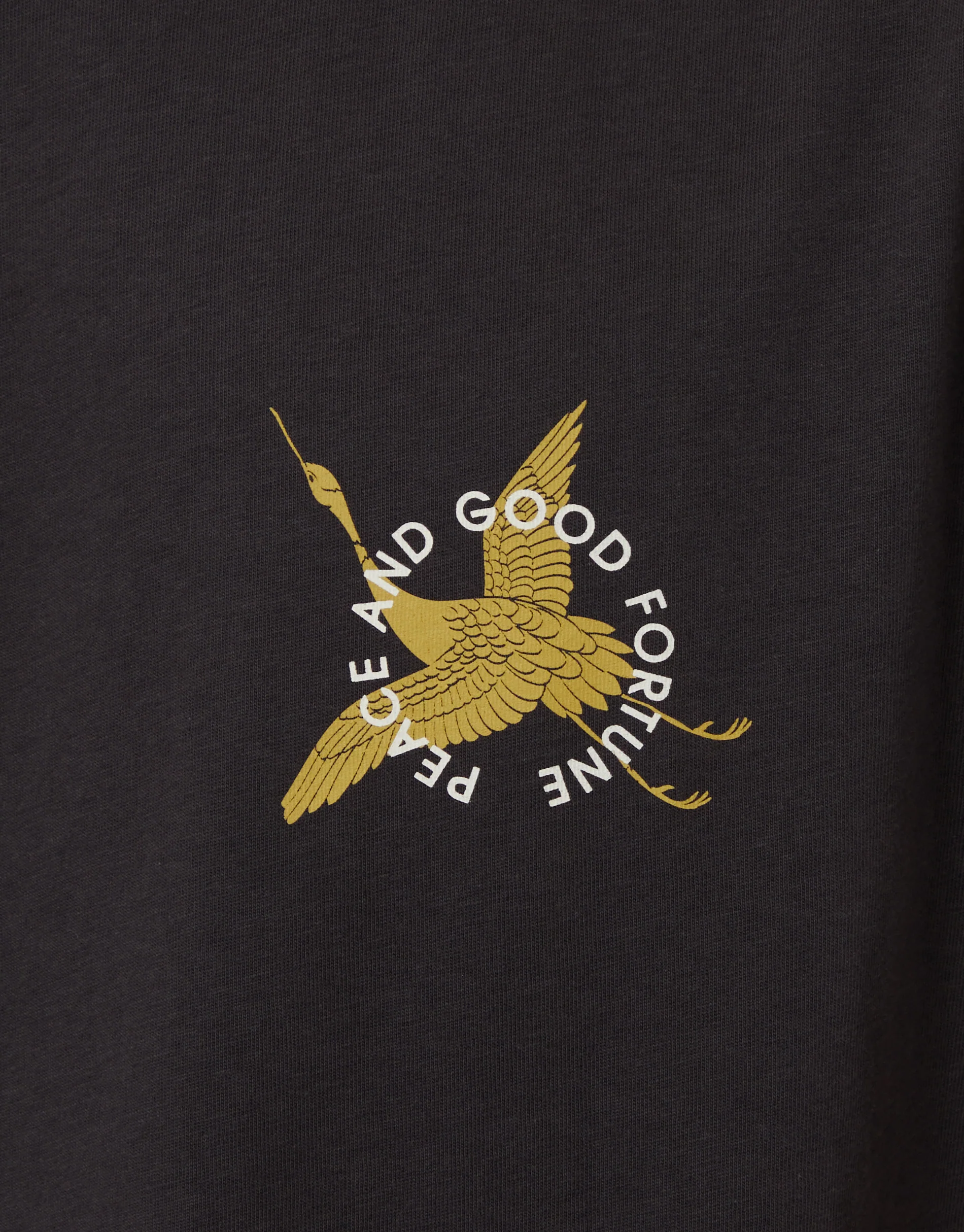 Relaxed Fit Good Fortune Cotton T-Shirt in Charcoal Grey - Image 4
