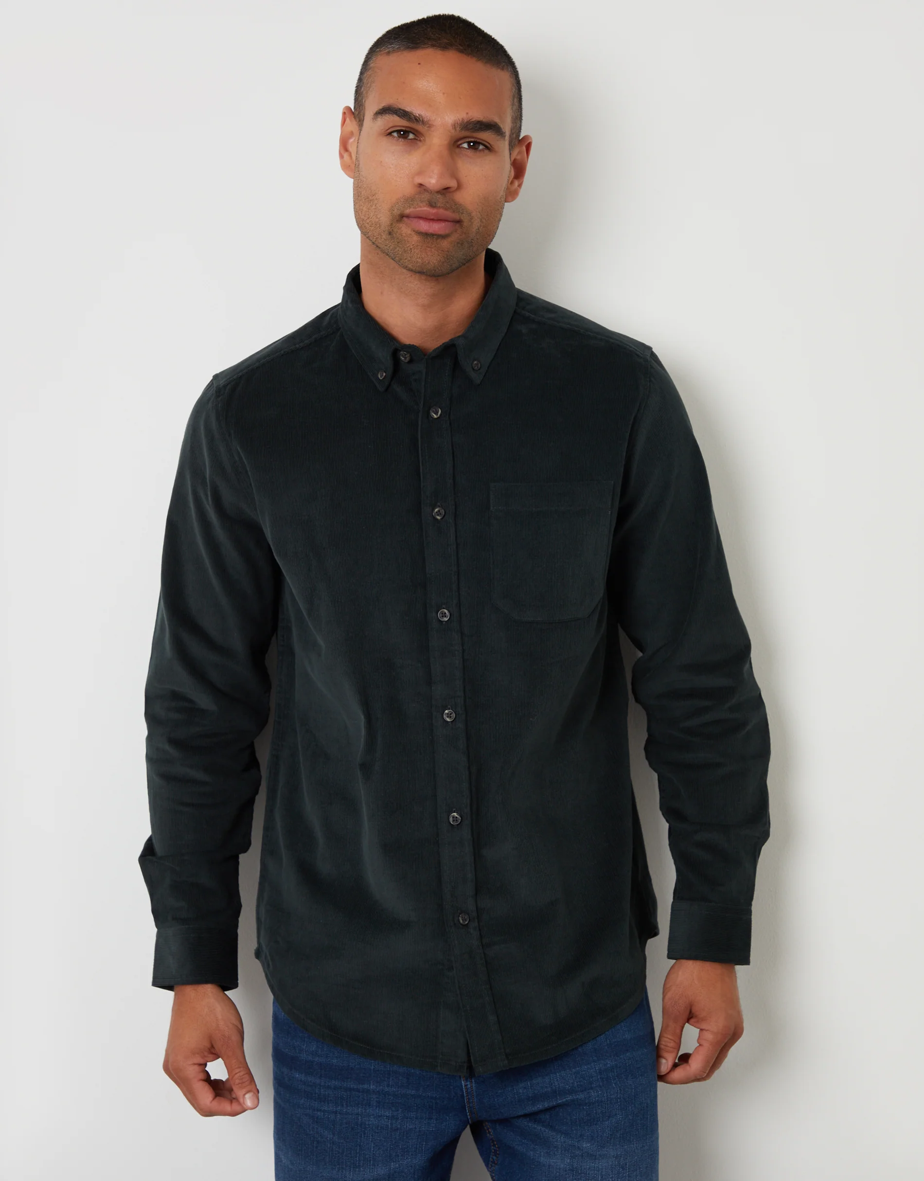 Corduroy Shirt in Dark Blue - Image 2