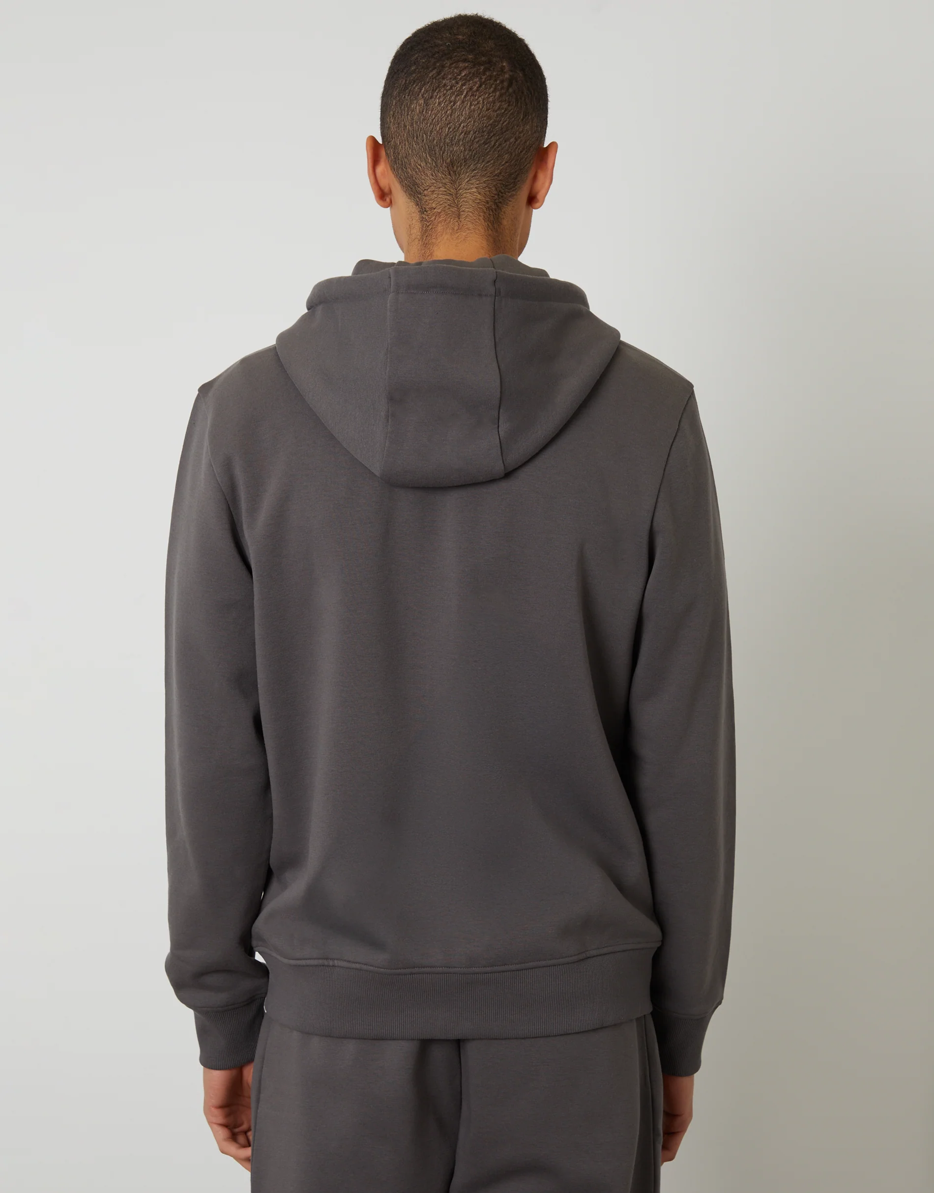 Zip-Through Hoodie in Dark Grey - Image 2