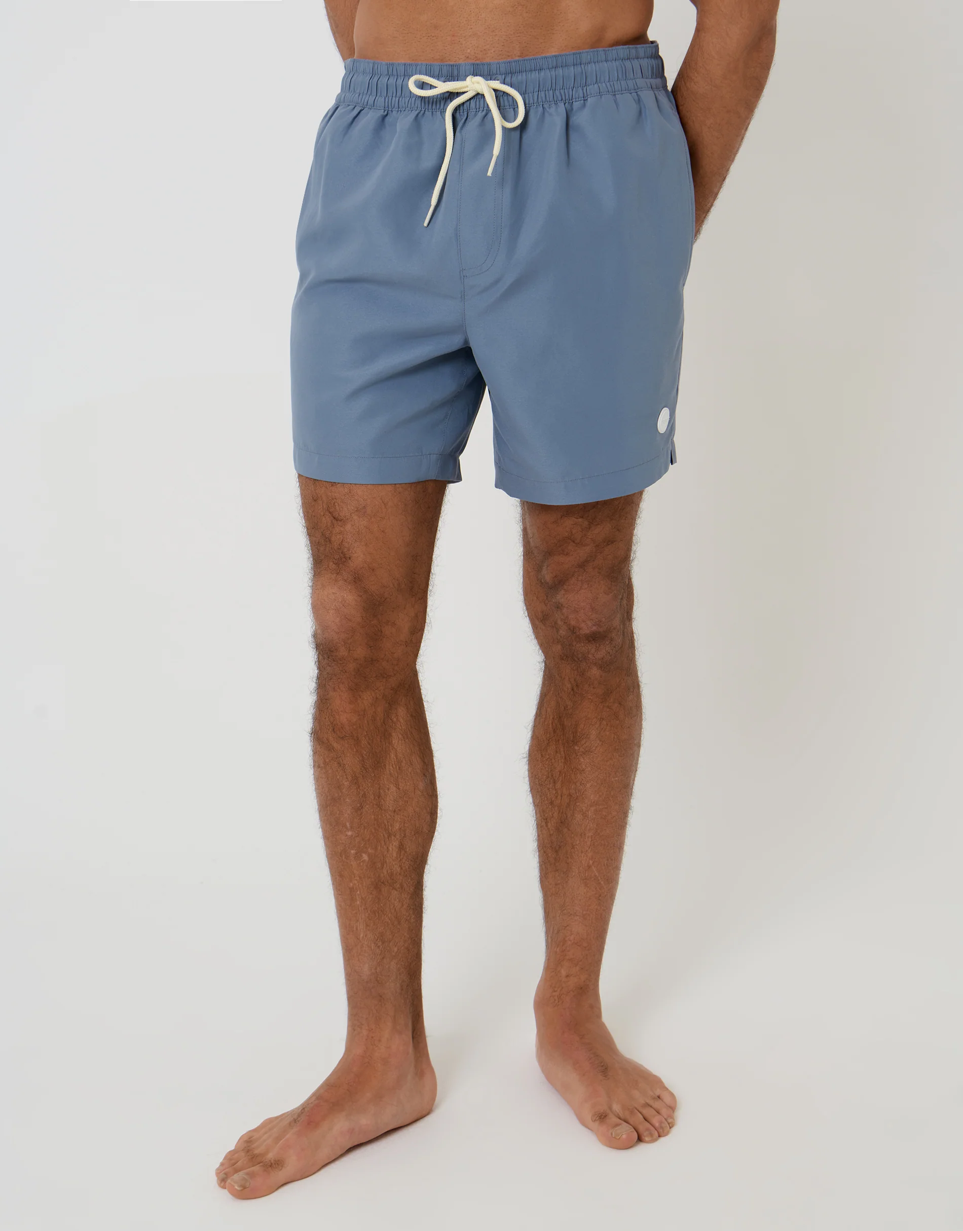 2 Pack Tropical Print Quick Dry Swim Shorts in Denim Blue - Image 2