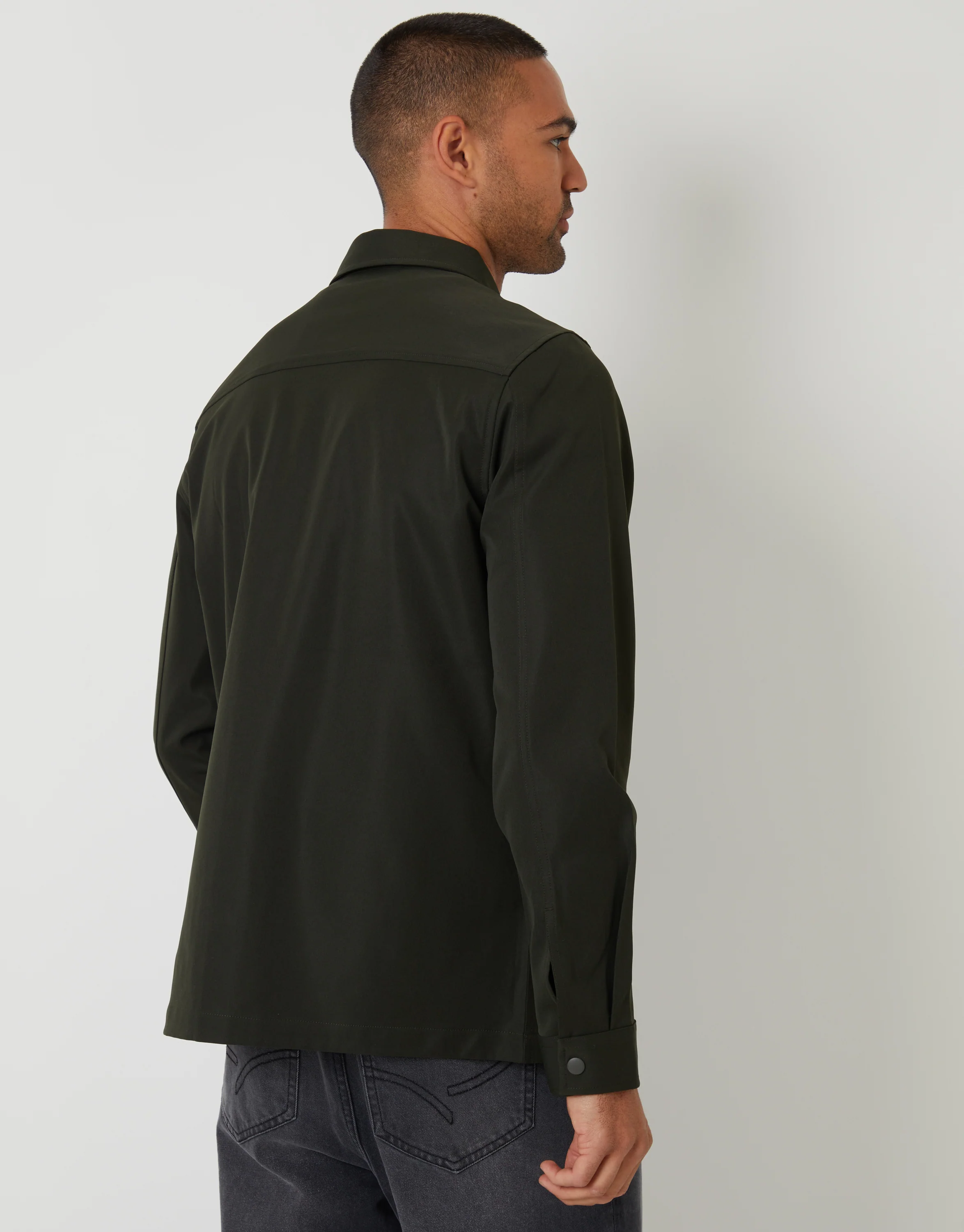 Cargo Pocket Shacket in Forest Green - Image 2