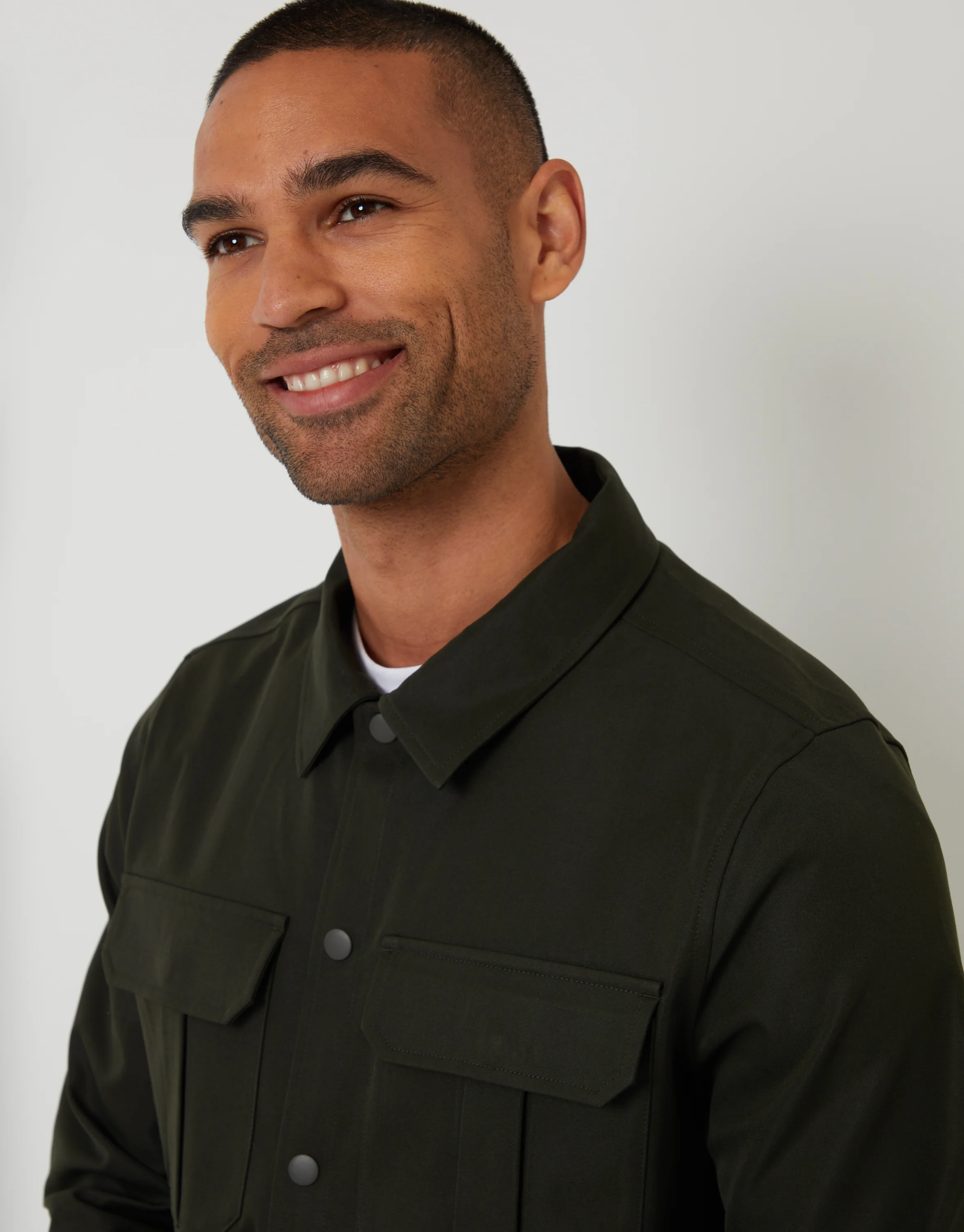 Cargo Pocket Shacket in Forest Green - Image 4