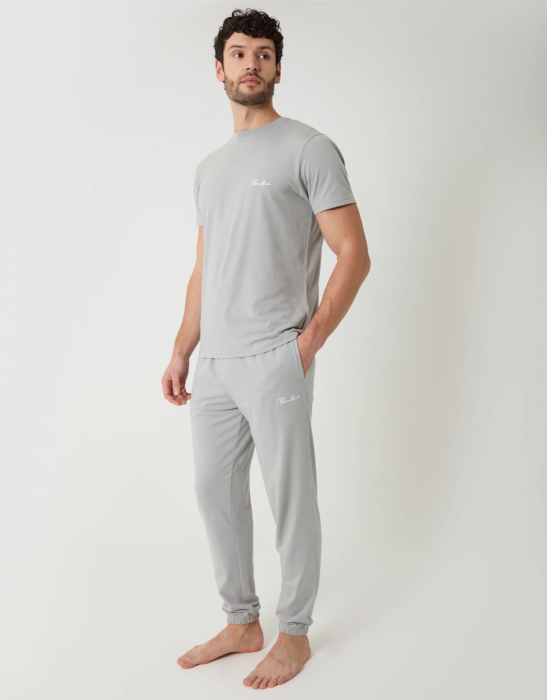Script Logo Lounge Set in Grey