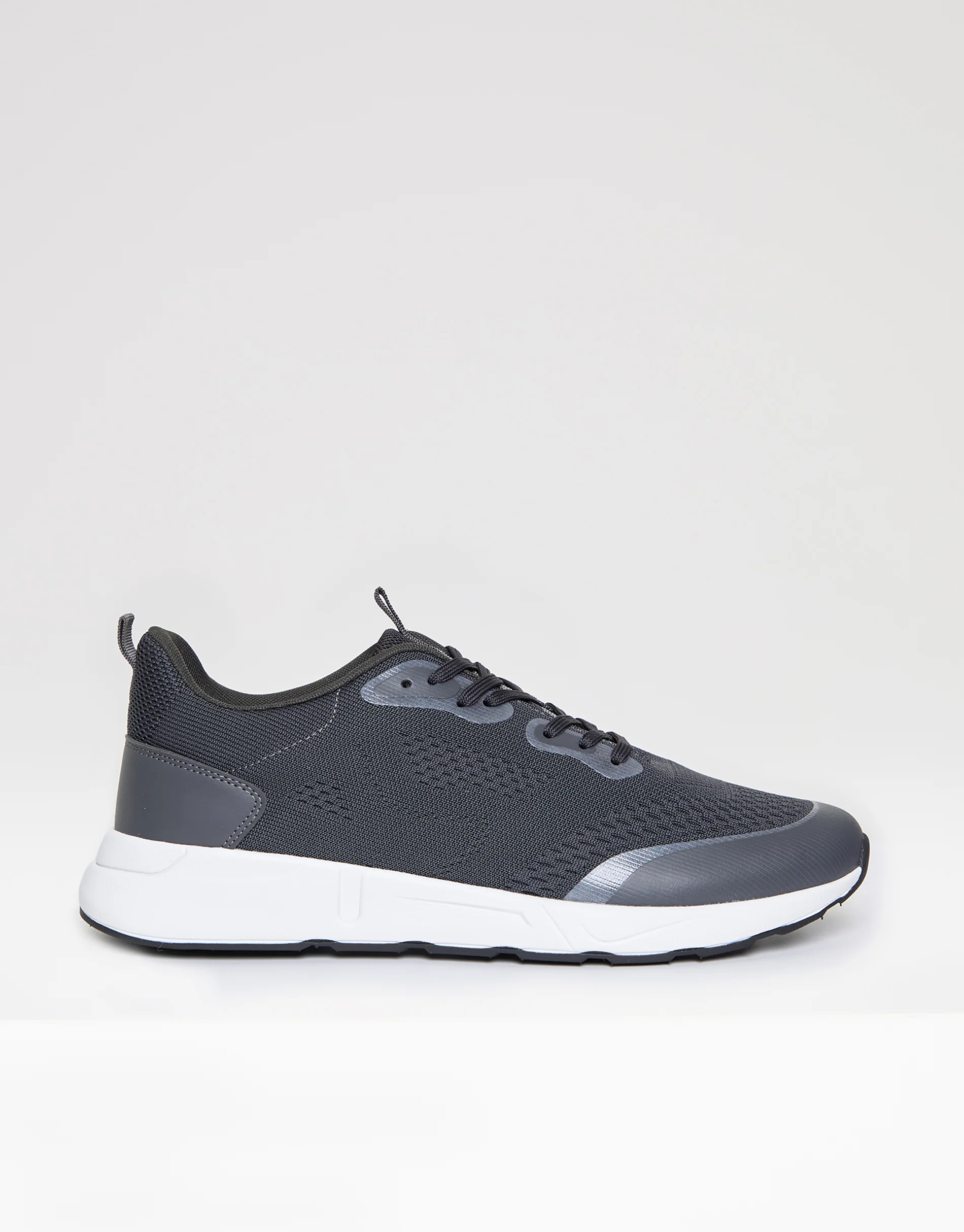 Textured Slip On Trainers in Grey