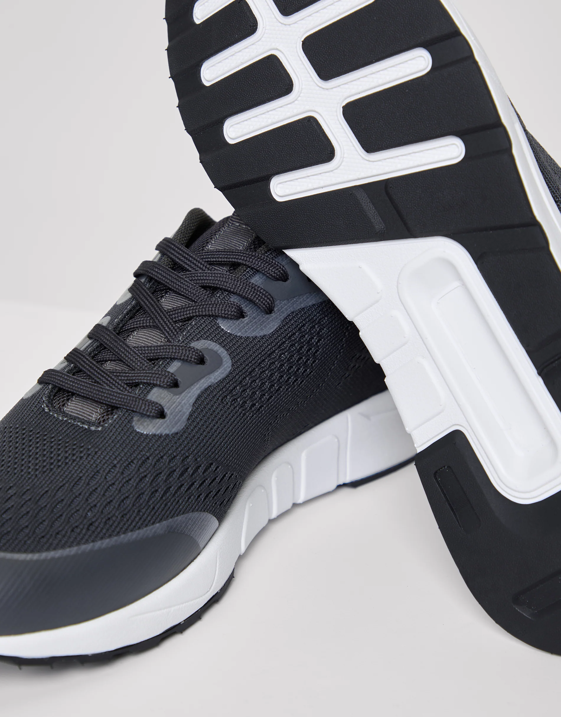 Textured Slip On Trainers in Grey - Image 5