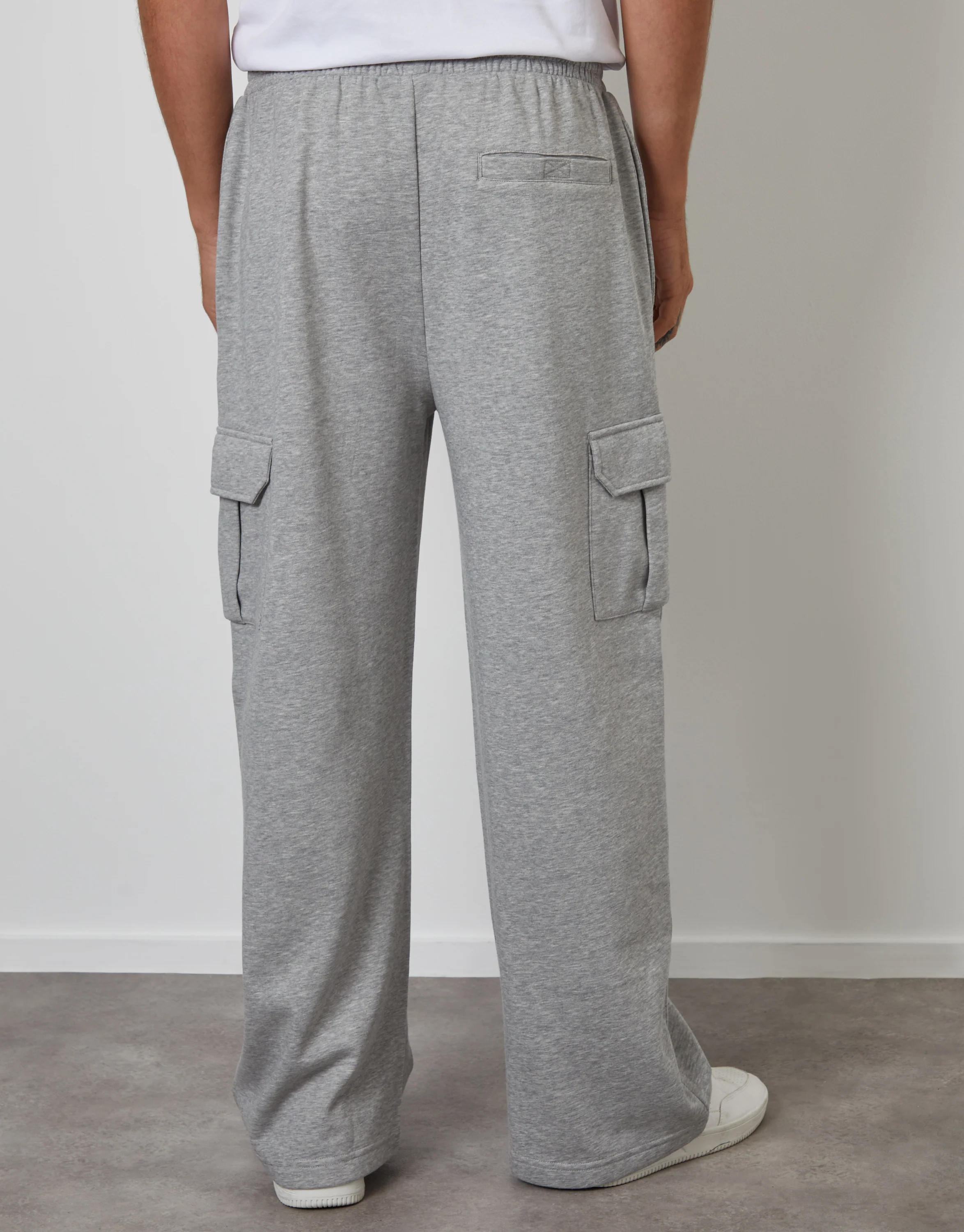 Wide Leg Cargo Joggers in Light Grey - Image 3