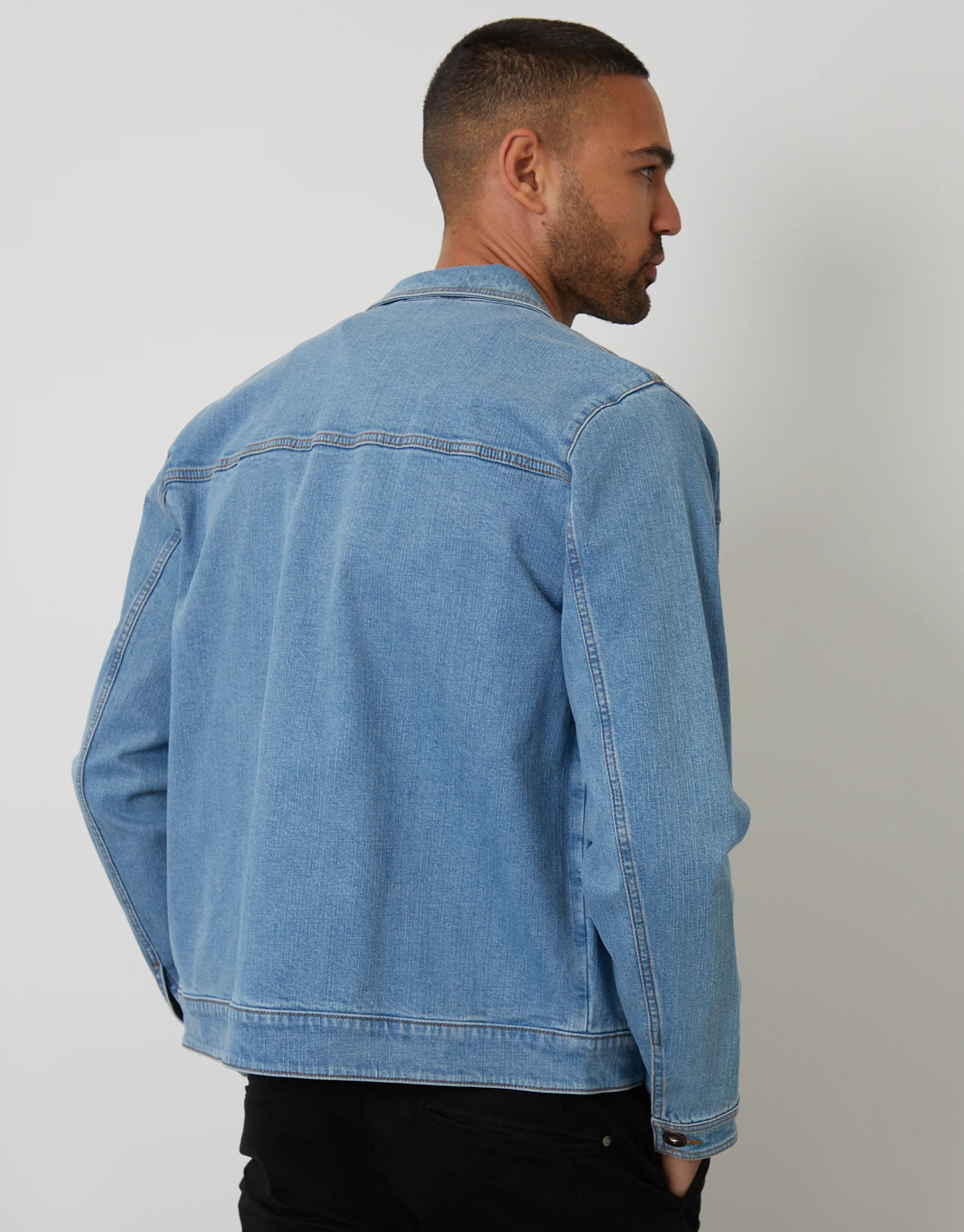 Denim Jacket in Light Wash - Image 2