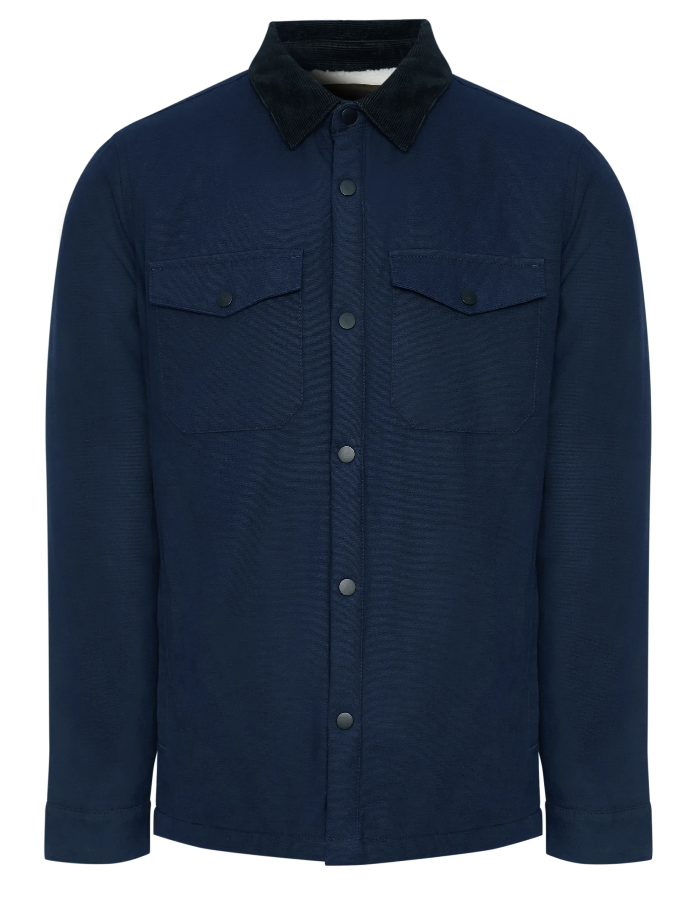 Borg Lined Shacket in Navy - Image 7