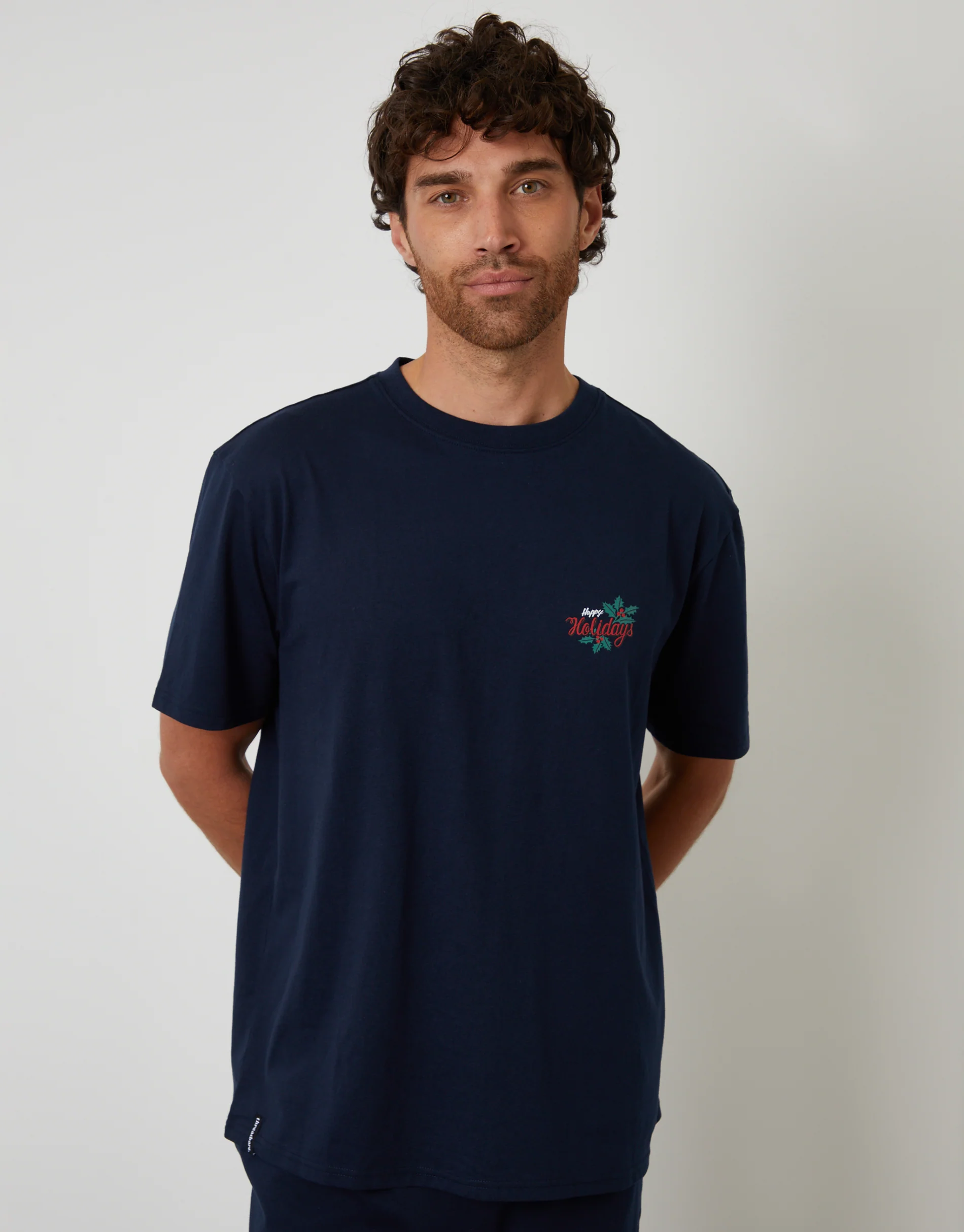 Christmas Graphic Lounge Set in Navy - Image 4