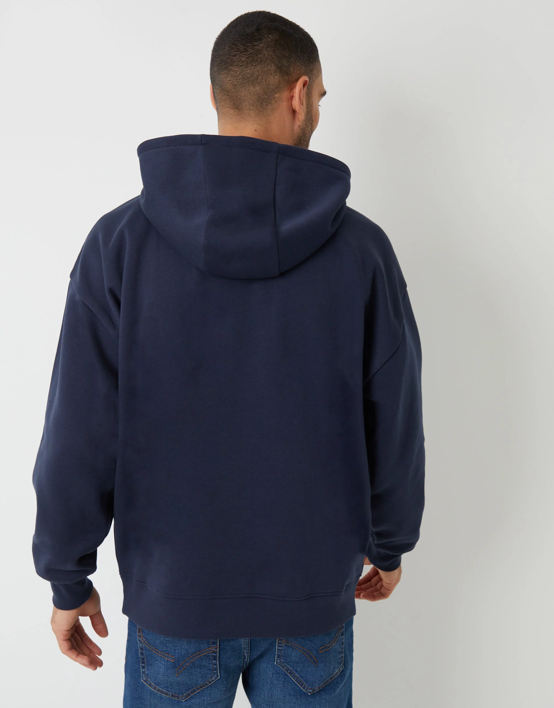 Navy Relaxed Fit Overhead Hoodie (Copy) - Image 2