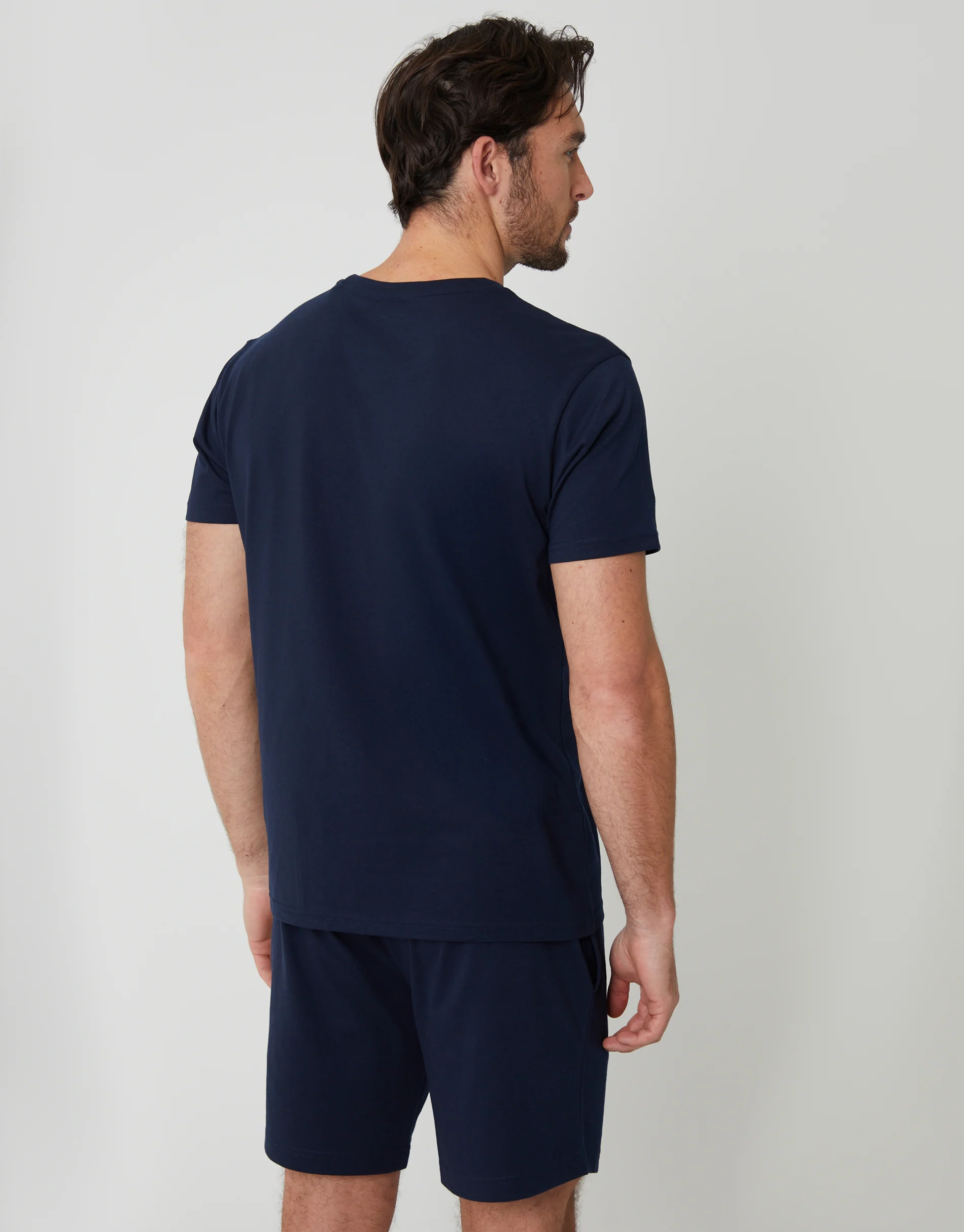 Script Logo Short Lounge Set in Navy - Image 2