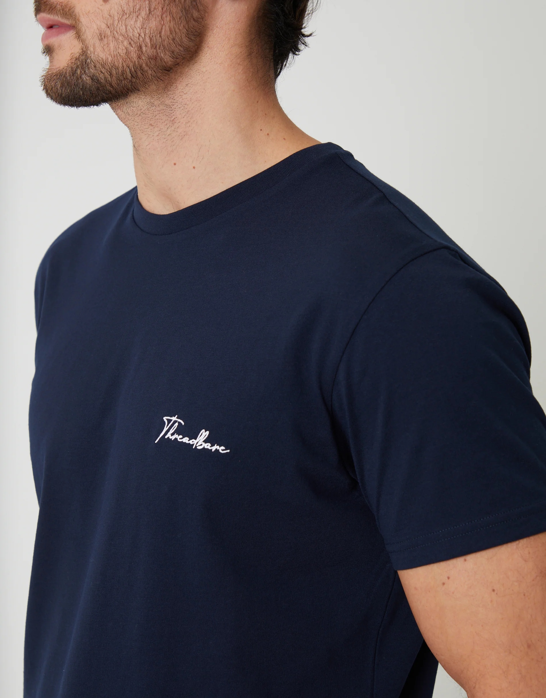 Script Logo Short Lounge Set in Navy - Image 4