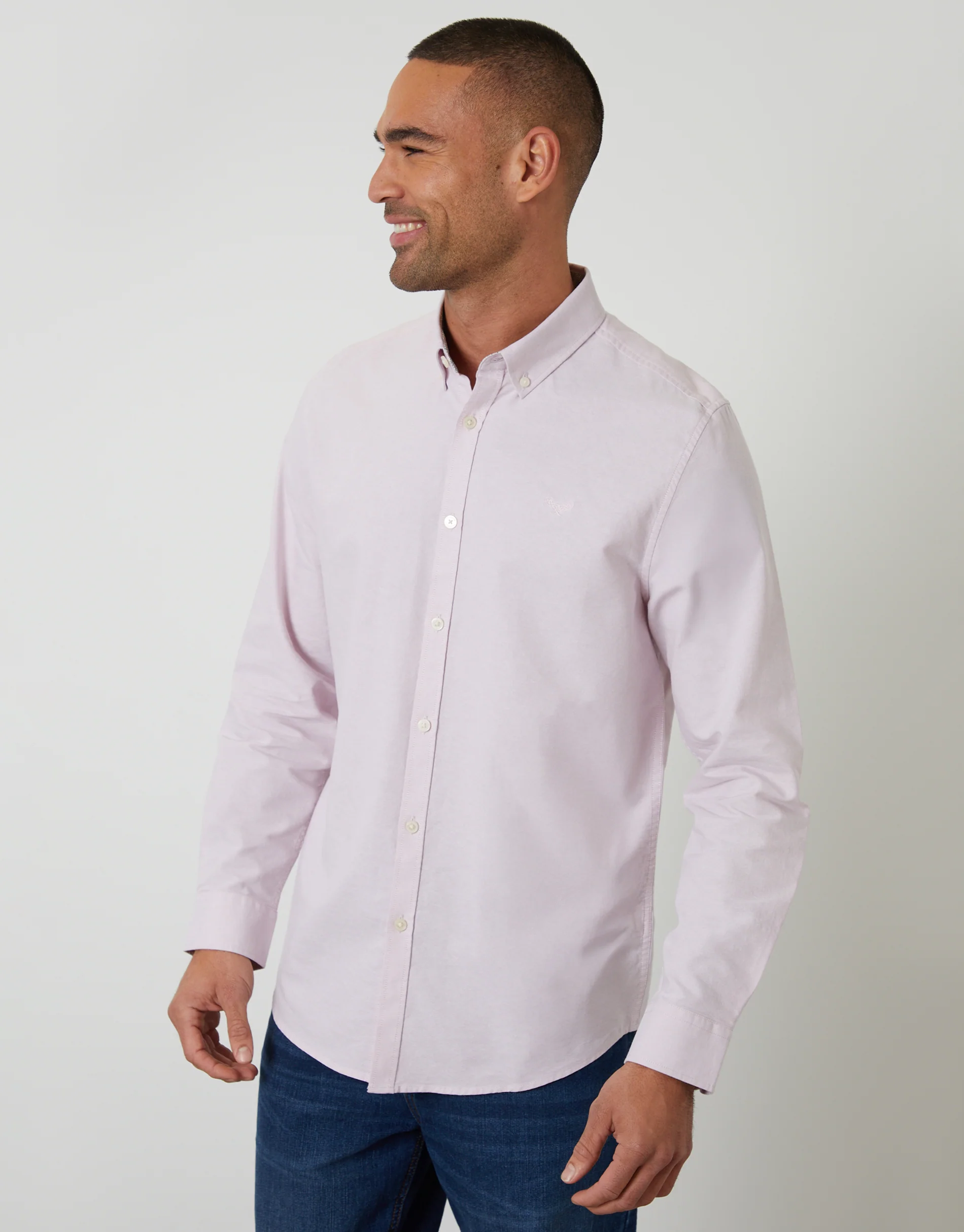 Cotton Long Sleeve Shirt in Pink