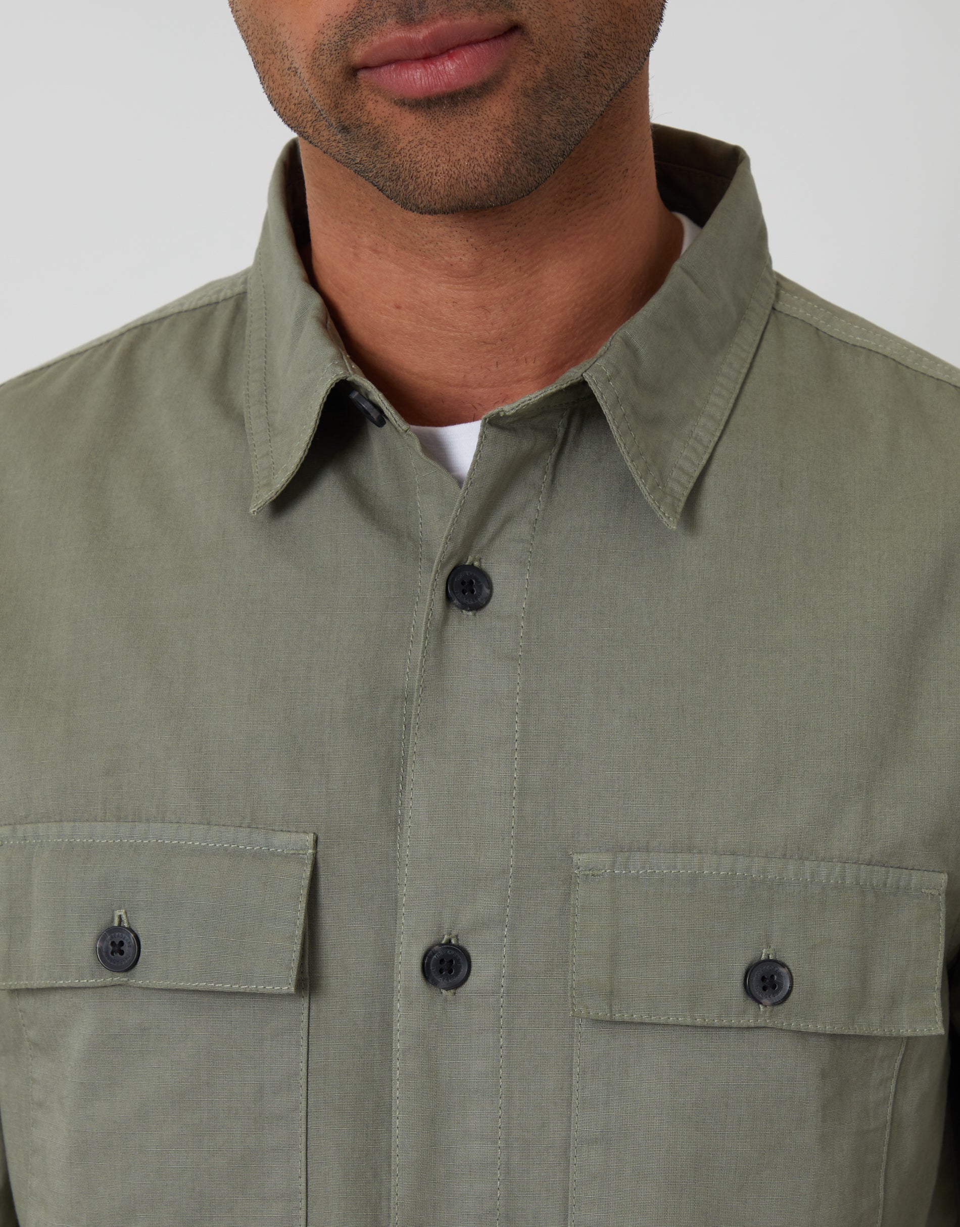 Lightweight Shacket in Sage Green - Image 4