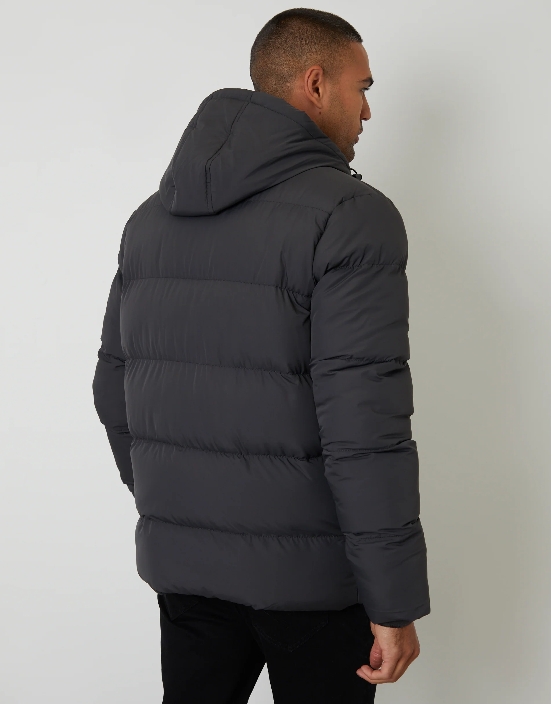Showerproof Double Layer Puffer Jacket in Slate Grey - Image 2