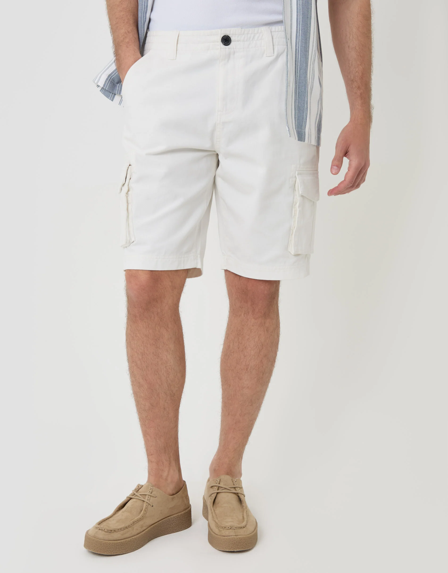Cargo Shorts in White - Image 2
