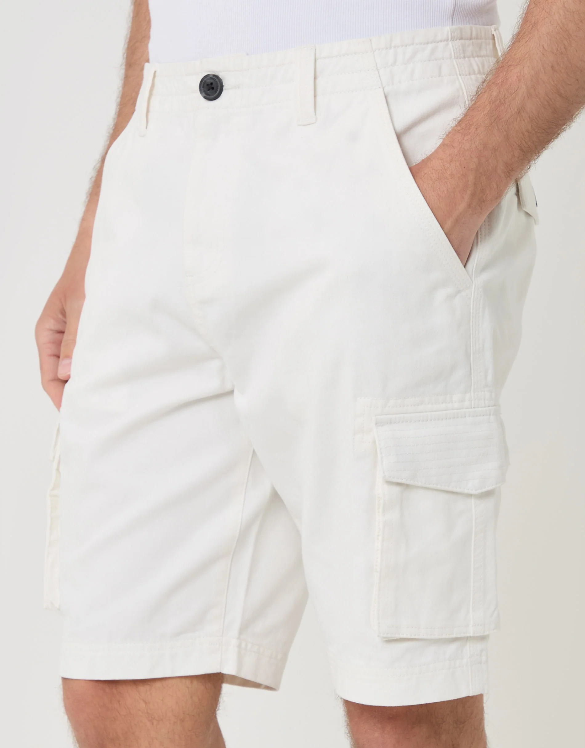 Cargo Shorts in White - Image 4