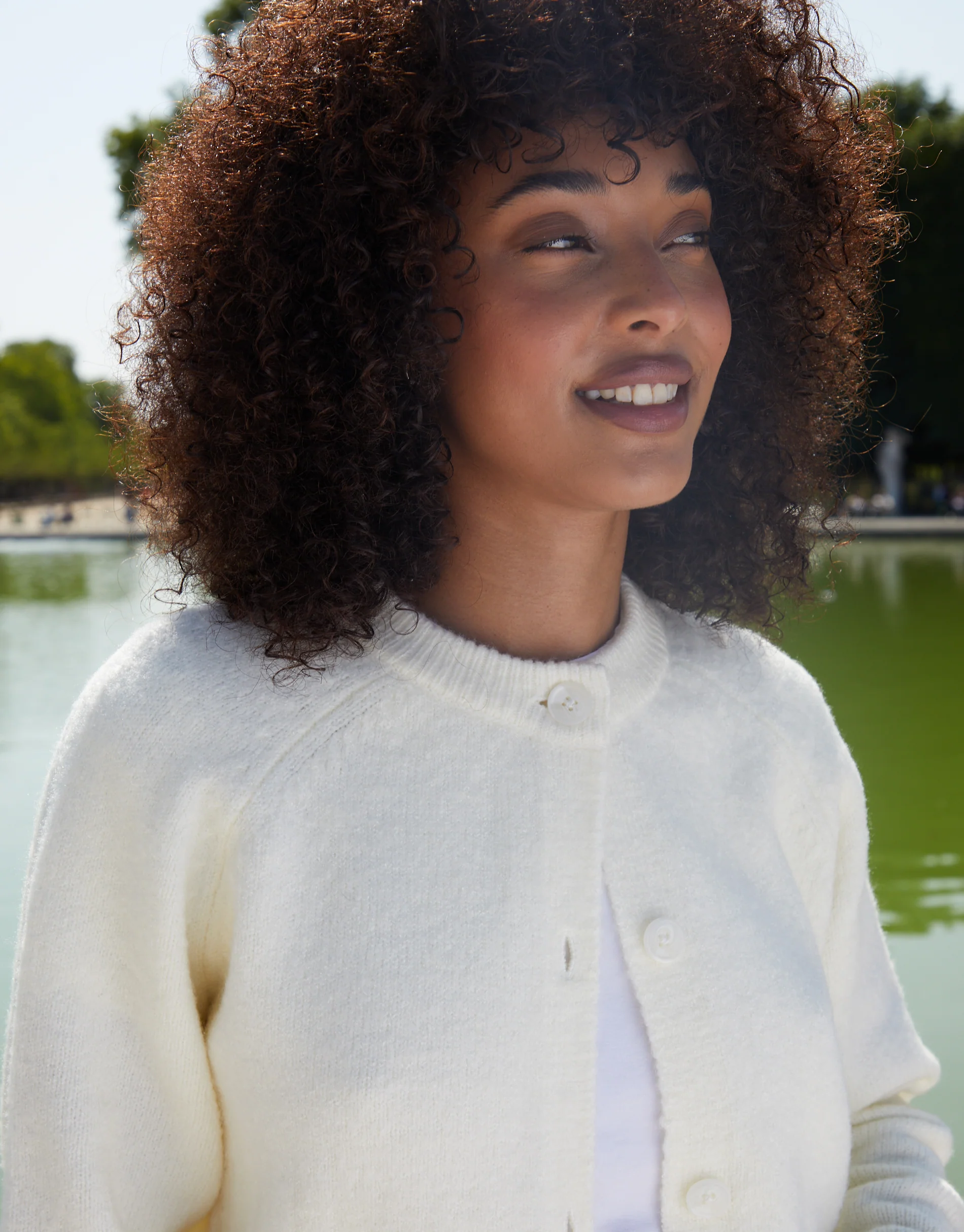 2 Pack Button Up Knitted Cardigans in Black & Cream - Image 5