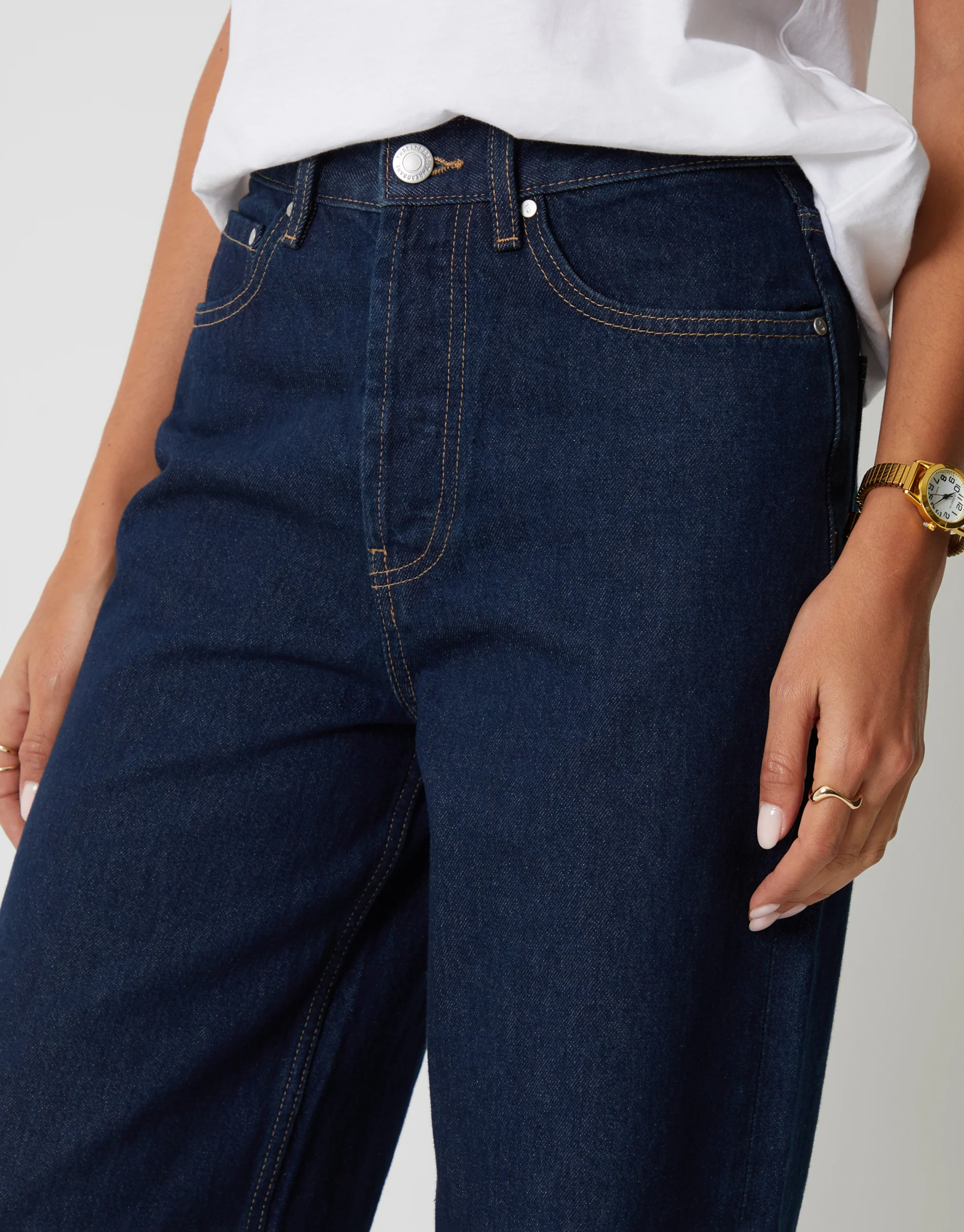 Wide Leg Baggy Jeans in Indigo Wash - Image 4