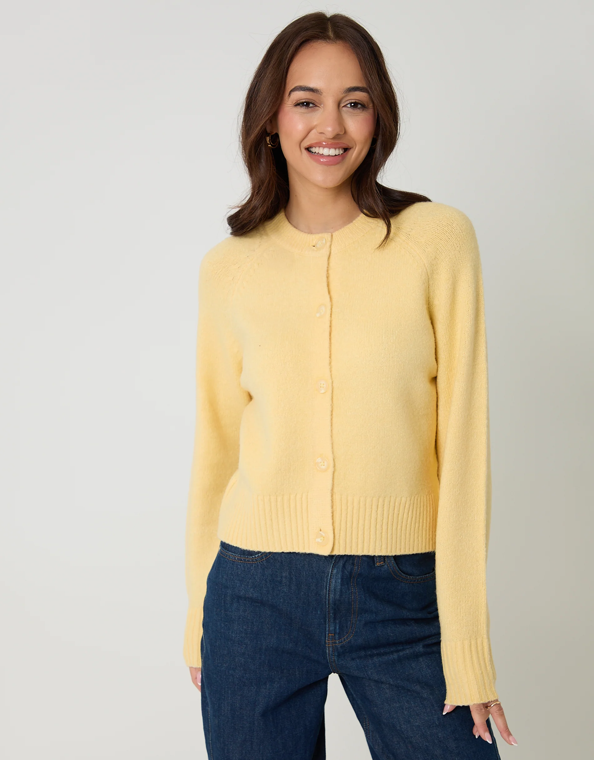 Button Up Knitted Cardigan in Yellow - Image 5