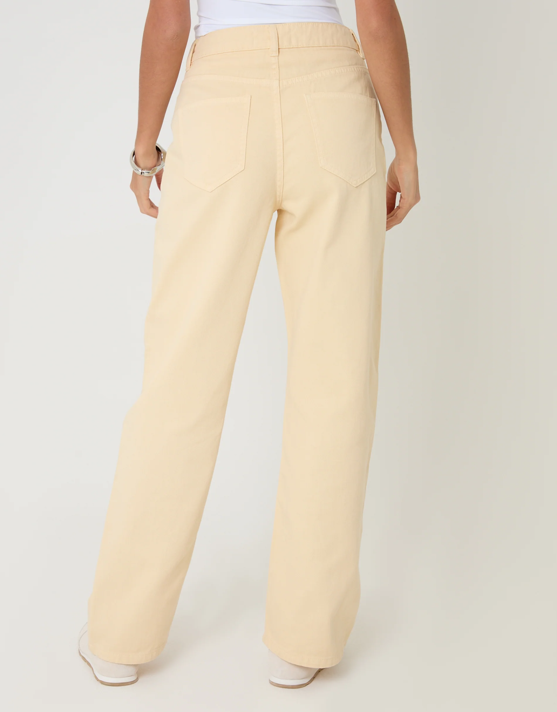Straight Leg Jeans in Yellow - Image 3