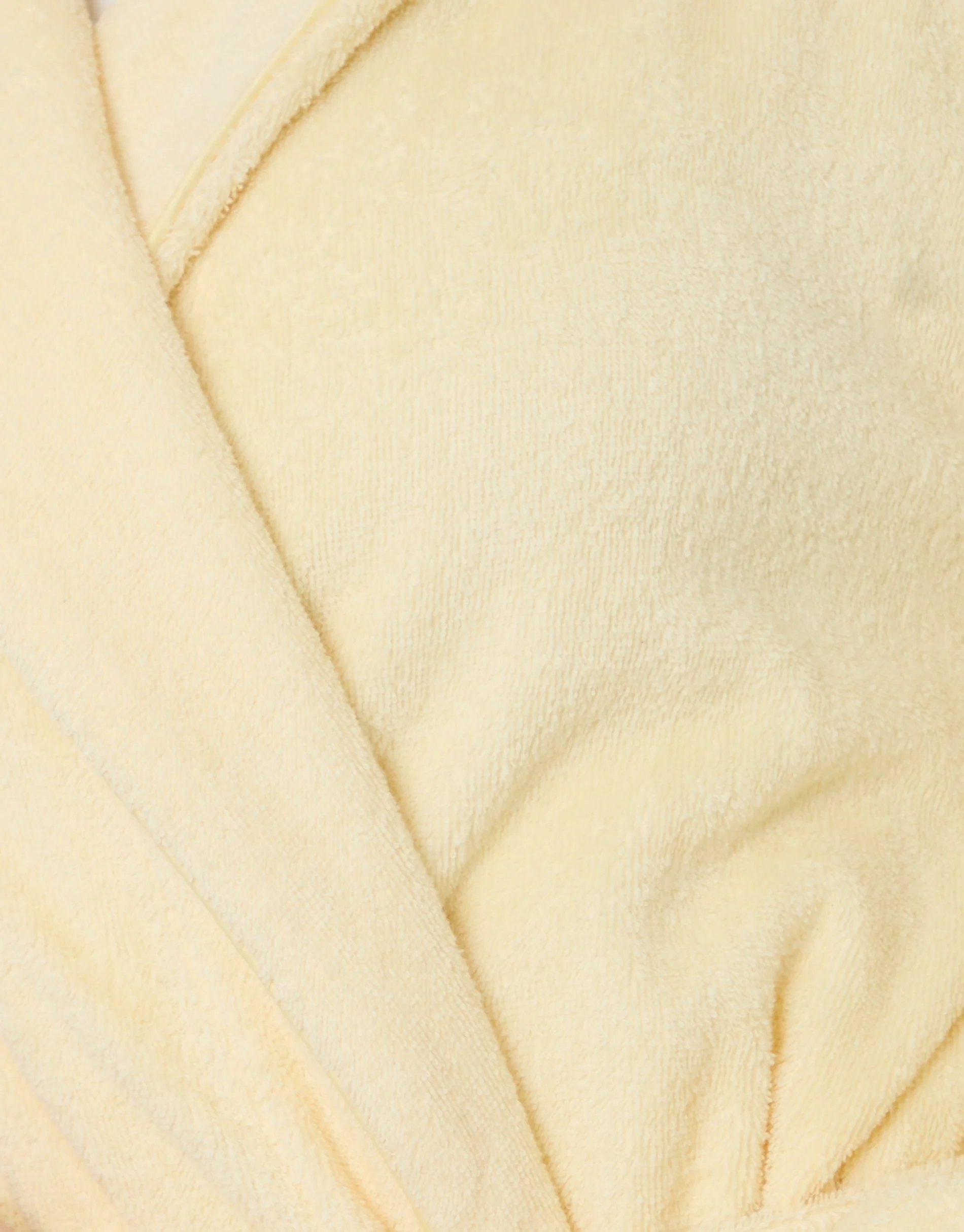 Towelling Midi Dressing Gown in Yellow - Image 4