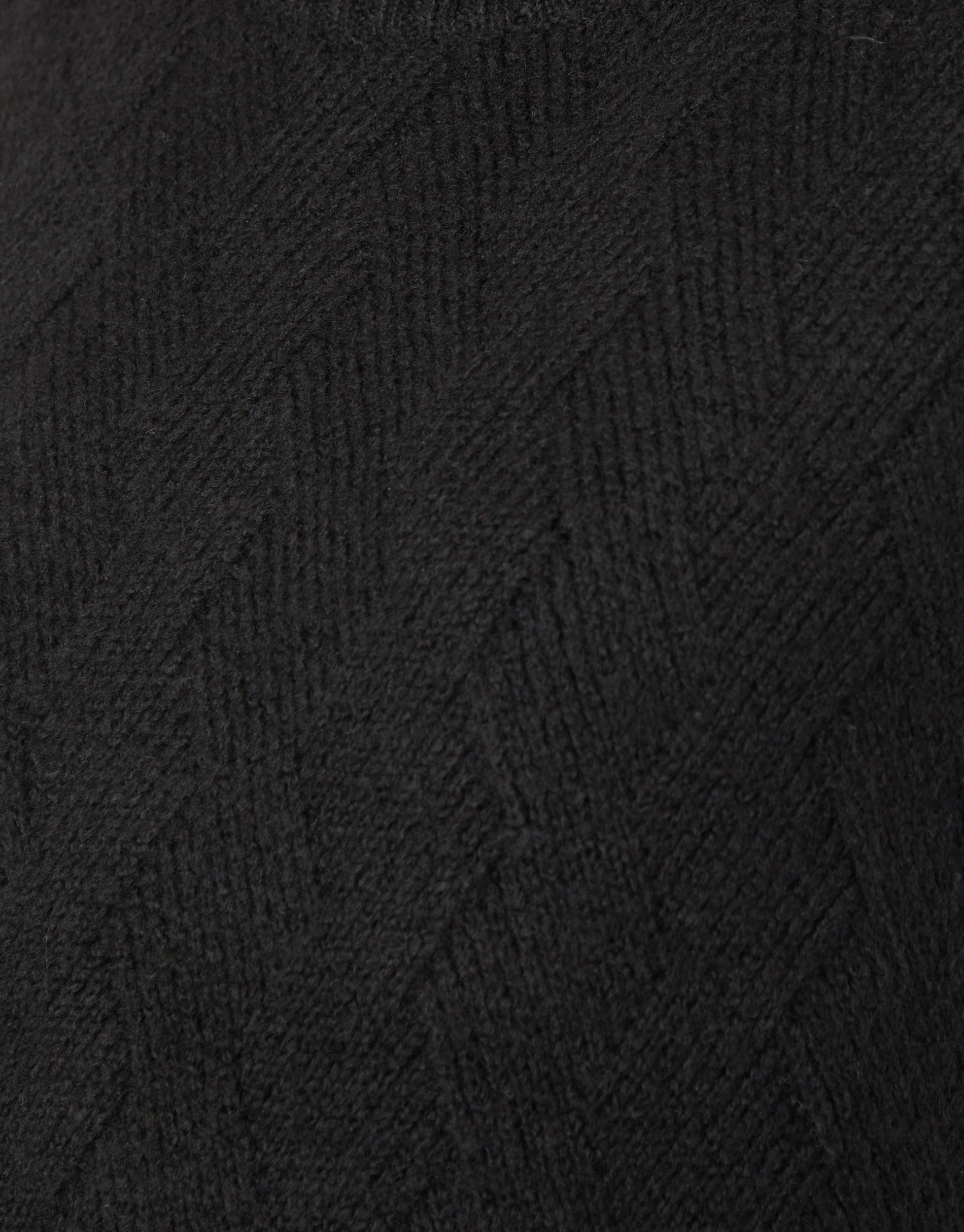 Basket Stitch Knitted High Neck Vest in Black - Image 6