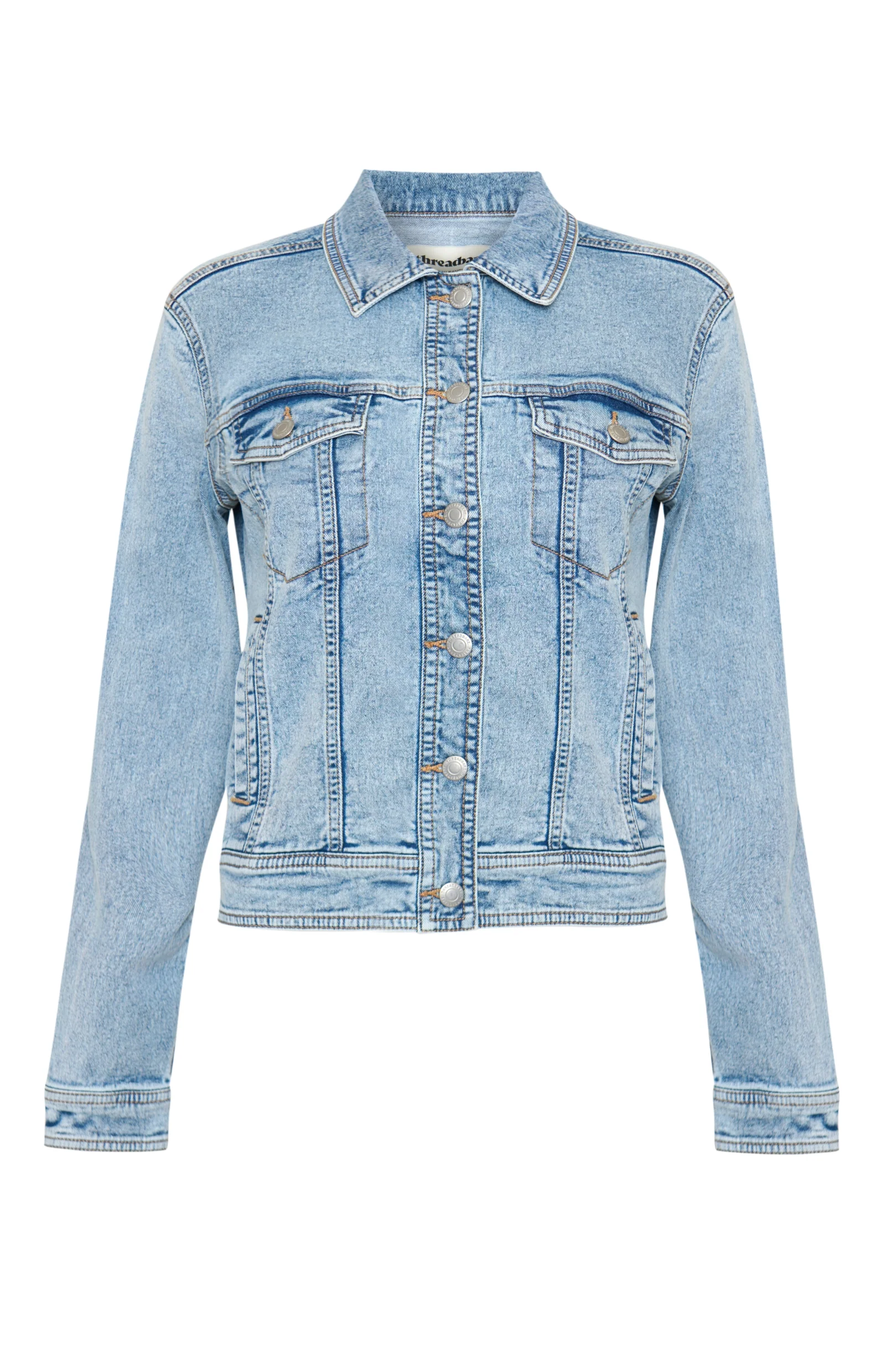 Denim Jacket in Light Blue Wash - Image 5